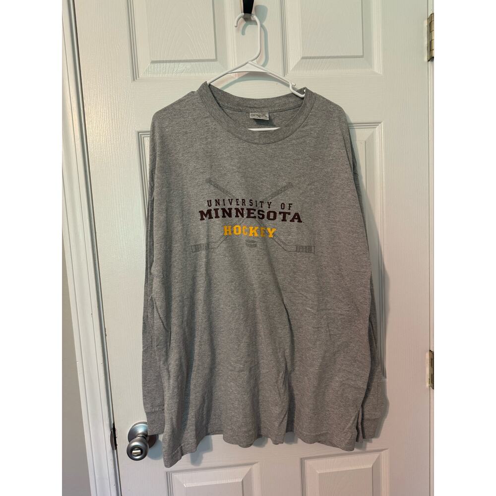 TCX Apparel  University of Minnesota Hockey Long Sleeve Gray T-Shirt Size XL